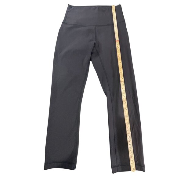 Lululemon Womens Black High-Waist Yoga Crop Pants Size 6 Stretchy Activewear - Picture 5 of 7